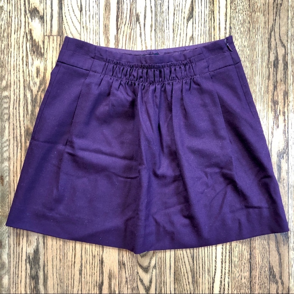J. Crew Plum Purple Wool Blend Mini Skirt | 0​​